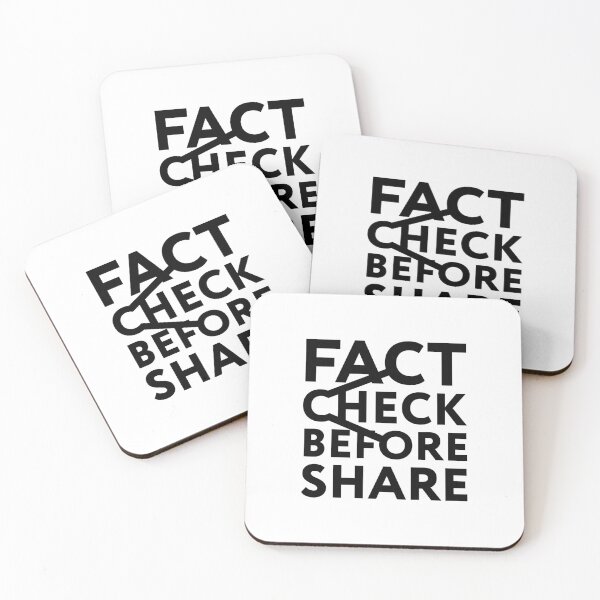 Item preview, Fact Check Before Share (Black) designed and sold by nobody754.