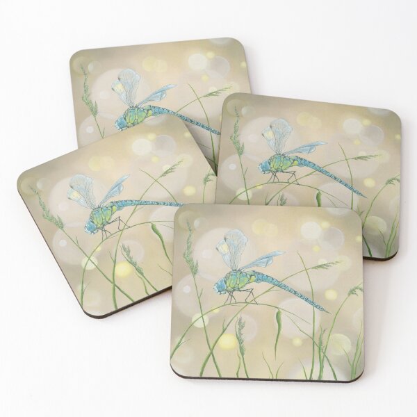 Item preview, Fantastic Dragonfly Perched on Grasses in the Sunlight designed and sold by TheMossyShed.
