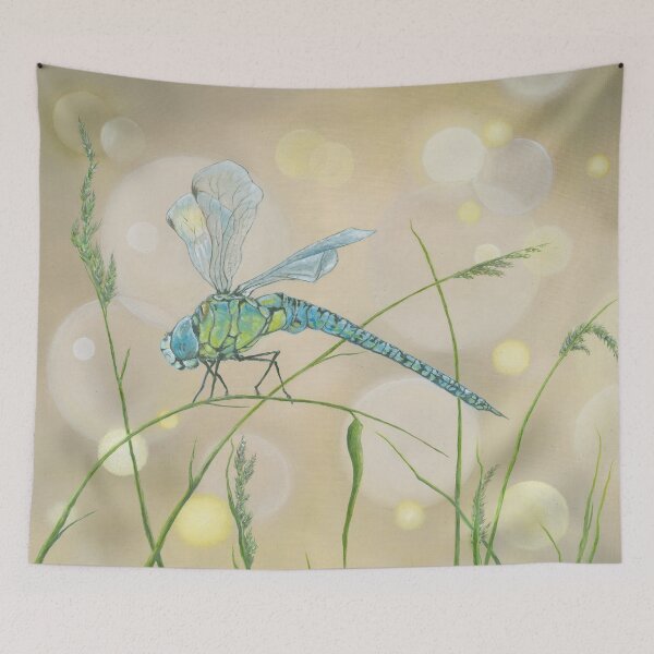 Item preview, Fantastic Dragonfly Perched on Grasses in the Sunlight designed and sold by TheMossyShed.