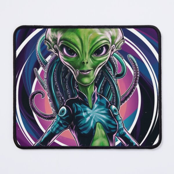 Item preview, Curious Visitor Playful Green Alien designed and sold by Vivid Art Zone.
