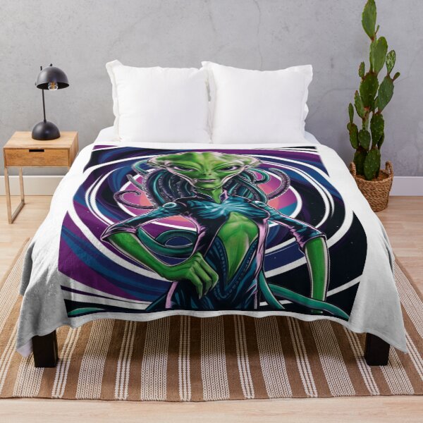 Item preview, Curious Visitor  Playful Green Alien designed and sold by Vivid Art Zone.