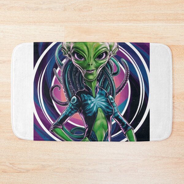 Item preview, Curious Visitor  Playful Green Alien designed and sold by Vivid Art Zone.