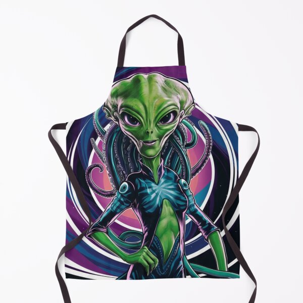 Item preview, Curious Visitor  Playful Green Alien designed and sold by Vivid Art Zone.