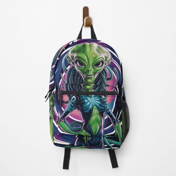 Item preview, Curious Visitor Playful Green Alien designed and sold by Vivid Art Zone.