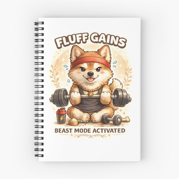 Item preview, Fluff Gains Beast Mode Activated – Funny Gym Dog Workout Design designed and sold by PurfectPredator.