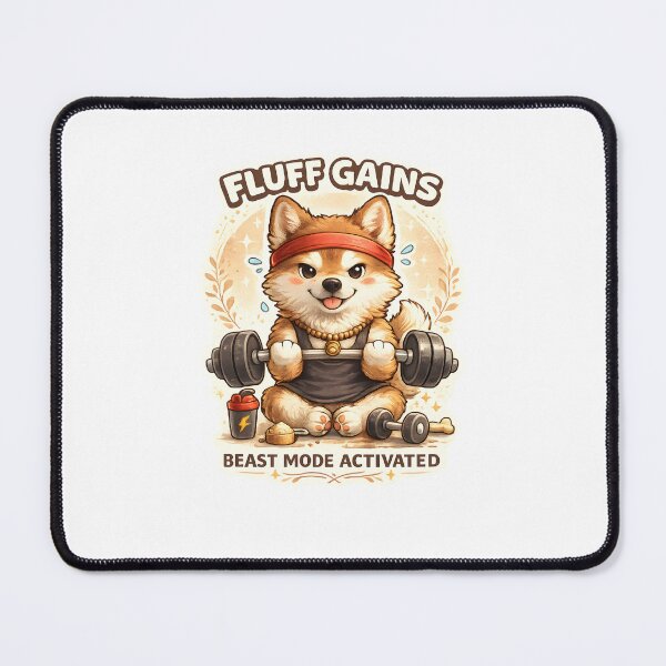 Item preview, Fluff Gains Beast Mode Activated – Funny Gym Dog Workout Design designed and sold by PurfectPredator.