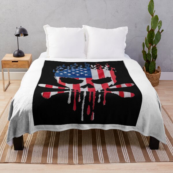 Item preview, USA flaming patriotic skull  designed and sold by StewRat.