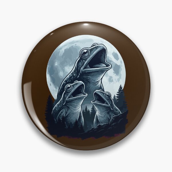 Item preview, Funny Frogs Croaking Three Wolf Moon Parody Meme designed and sold by Leonardo Palumbo.