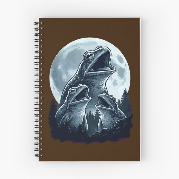 Item preview, Funny Frogs Croaking Three Wolf Moon Parody Meme designed and sold by Leonardo Palumbo.