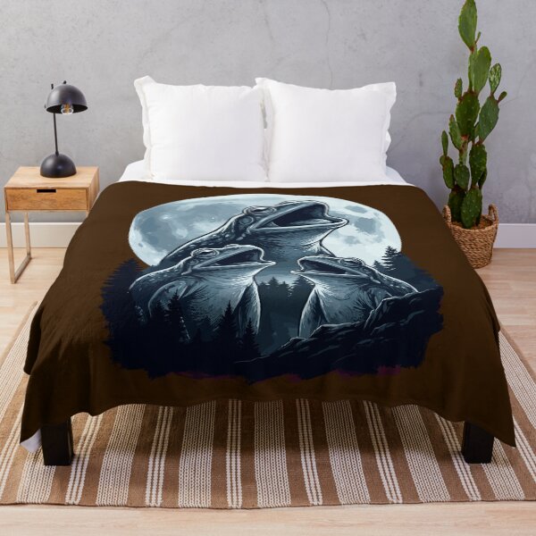 Item preview, Funny Frogs Croaking Three Wolf Moon Parody Meme designed and sold by Leonardo Palumbo.