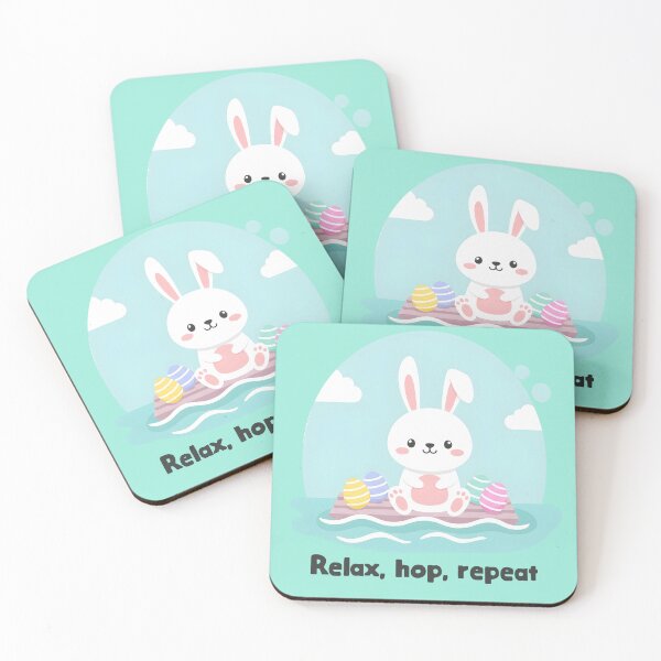 Item preview, Relax, Hop, Repeat – Floating Bunny Easter Illustration designed and sold by Sea Gem.