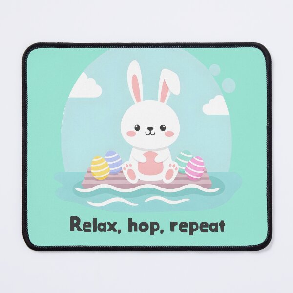 Item preview, Relax, Hop, Repeat – Floating Bunny Easter Illustration designed and sold by Sea Gem.