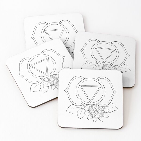 Item preview, Ajna Third Eye Chakra Line Art – Black and White Spiritual Symbol Botanical Illustration designed and sold by BlackLineLab.