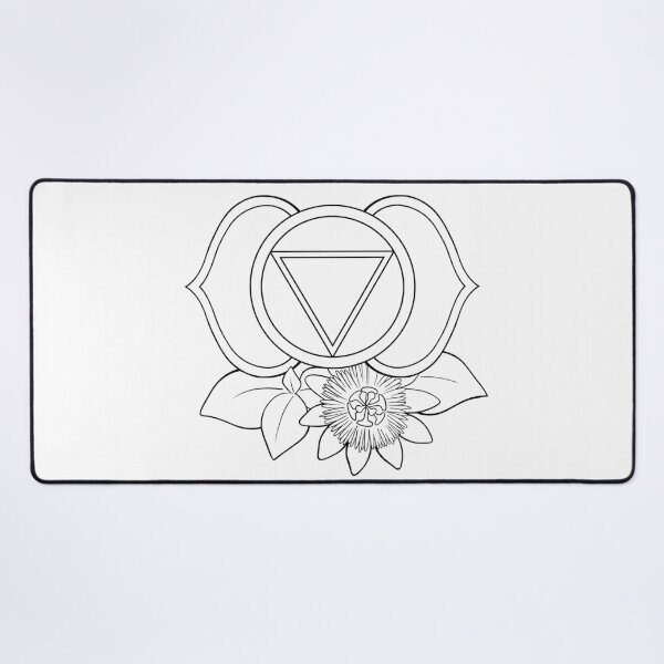 Item preview, Ajna Third Eye Chakra Line Art – Black and White Spiritual Symbol Botanical Illustration designed and sold by BlackLineLab.