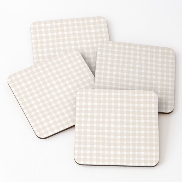 Item preview, Grandmillennial Gingham - Cottagecore Warm Beige Timeless Neutral Nursery Plaid designed and sold by Carrie Cantwell Art.