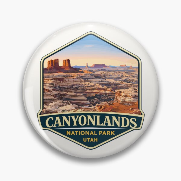 Item preview, Canyonlands National Park Moah Utah Retro Badge designed and sold by Gideon Emmerich.