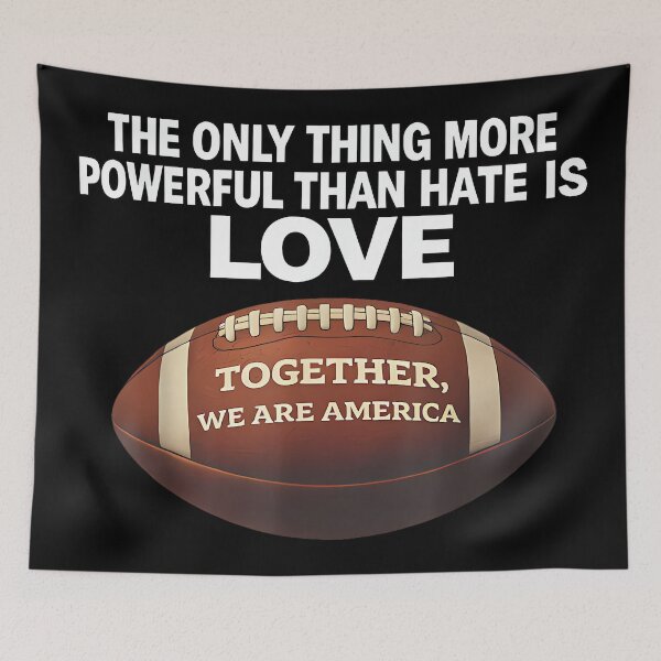 Item preview, Powerful Than Hate is Love Together We are America designed and sold by JamesARager.