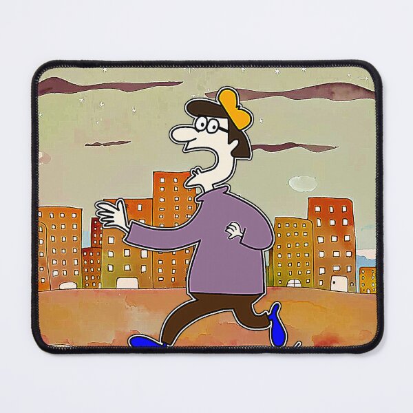 Item preview, "Cartoon Runner in Surreal Cityscape" designed and sold by nighttime1990.
