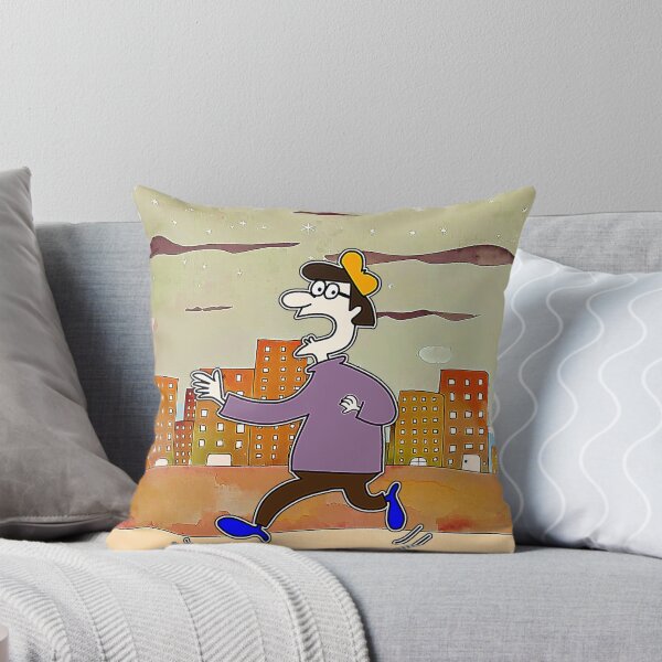 Item preview, "Cartoon Runner in Surreal Cityscape" designed and sold by nighttime1990.