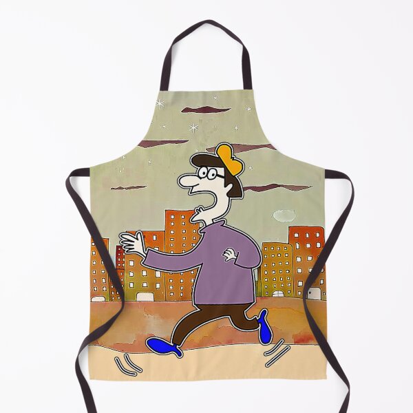 Item preview, "Cartoon Runner in Surreal Cityscape" designed and sold by nighttime1990.