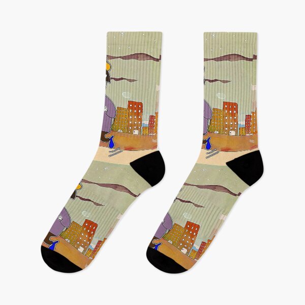 Item preview, "Cartoon Runner in Surreal Cityscape" designed and sold by nighttime1990.