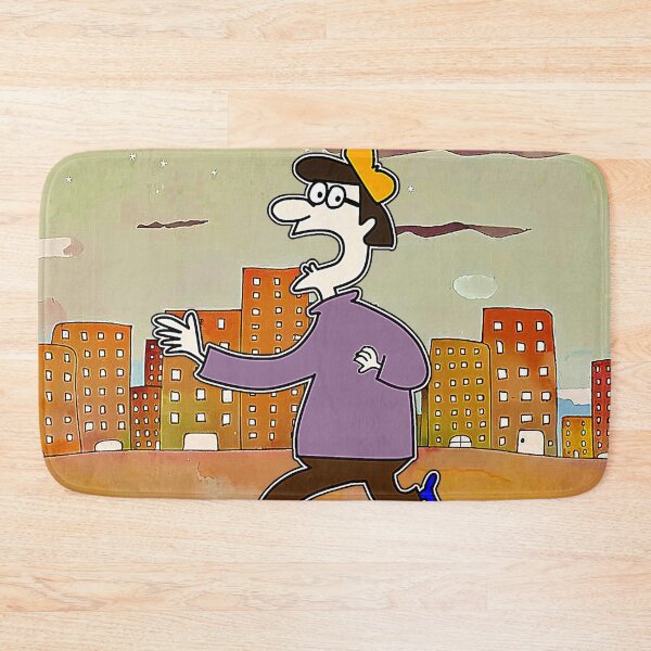Item preview, "Cartoon Runner in Surreal Cityscape" designed and sold by nighttime1990.