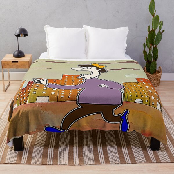 Item preview, "Cartoon Runner in Surreal Cityscape" designed and sold by nighttime1990.