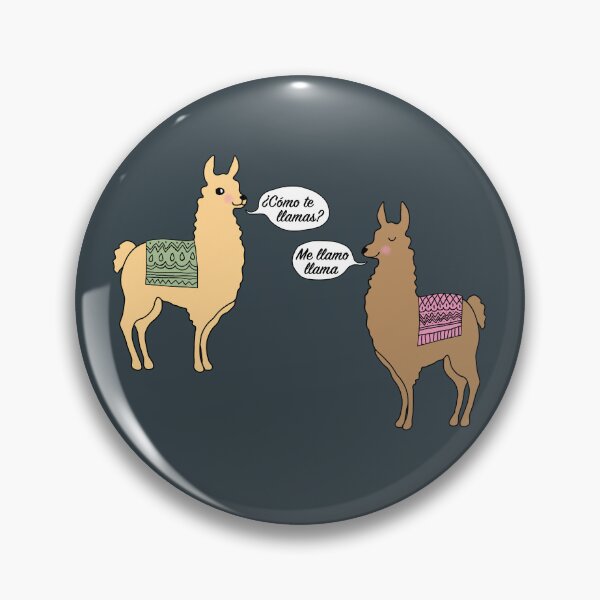 Item preview, Funny llama ¿Cómo te llamas? pun designed and sold by StephJChild.