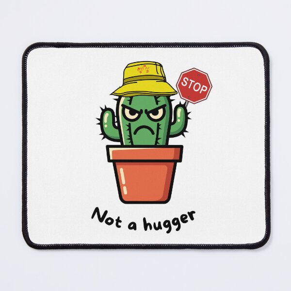 Item preview, Not a Hugger Cactus Sticker – Funny Introvert Anti Social Plant Meme, Cute Angry Cactus Gift designed and sold by Lynxaria.