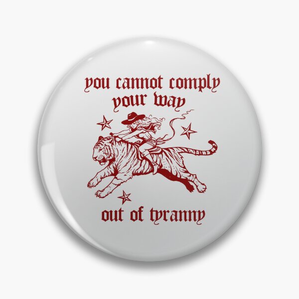 Item preview, Cannot Comply - Cowgirl Riding Tiger Activism Punk Vintage designed and sold by borenclolahroy.