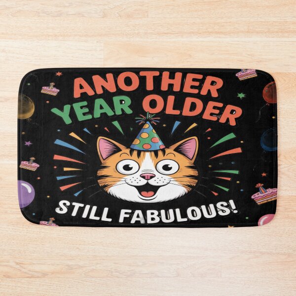 Item preview, Funny Cat Birthday - Another Year Older Still Fabulous! designed and sold by Midnight Veil Designs.
