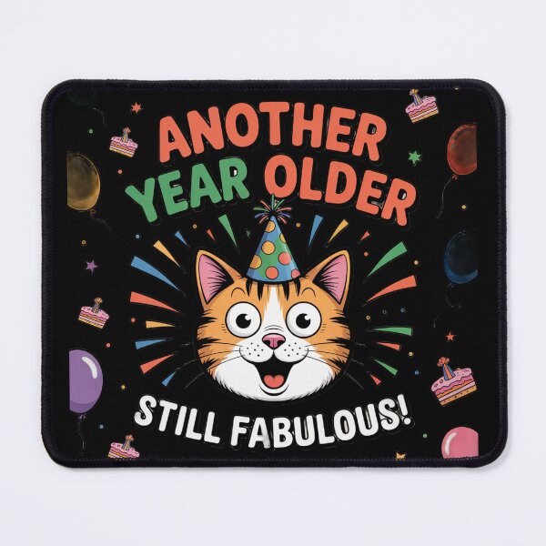 Item preview, Funny Cat Birthday - Another Year Older Still Fabulous! designed and sold by Midnight Veil Designs.