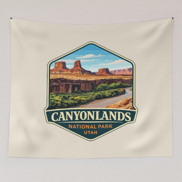 Item preview, Canyonlands National Park Moah Utah Retro, Colorado River and Green River designed and sold by Gideon Emmerich.