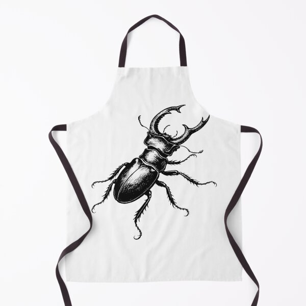 Item preview, Elegant Stag Beetle Black & White Illustration – Minimal Entomology Art designed and sold by xndrlab.