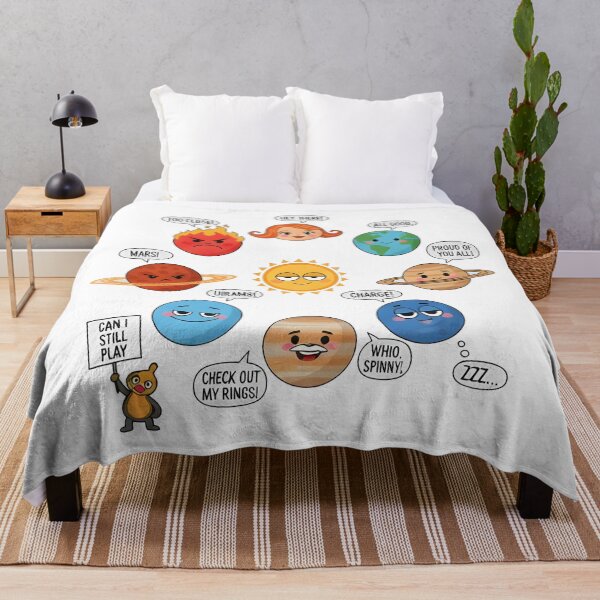 Artikelvorschau, Niedliche Illustration des Sonnensystems, niedliche Kawaii-Planeten des Sonnensystems im Cartoon-Stil mit lustigen Sprüchen entworfen und verkauft von Uglyandcute.