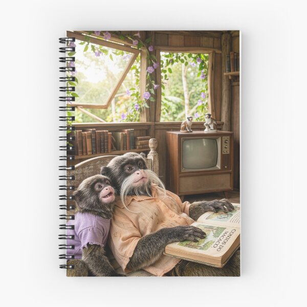 Item preview, Emperor Tamarin Monkeys Read Monkey Tales designed and sold by Tridentulus.