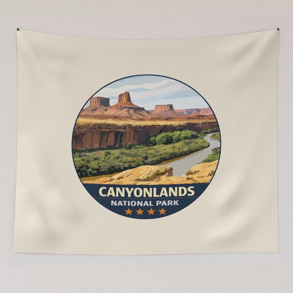 Item preview, Canyonlands National Park Moah Utah Retro, Colorado River and Green River designed and sold by Gideon Emmerich.