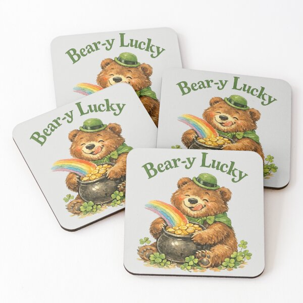 Item preview, Bear-y Lucky - Cute St. Patrick's Day Bear designed and sold by DigitalGlade.