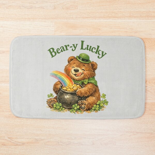 Item preview, Bear-y Lucky - Cute St. Patrick's Day Bear designed and sold by DigitalGlade.