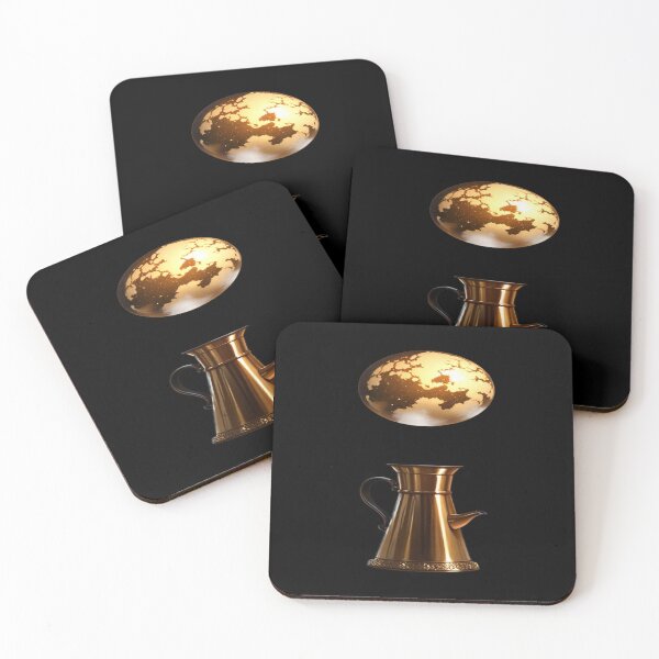 Item preview, Vintage Golden Coffee Pot With Floating Planet designed and sold by ItzLacarth.