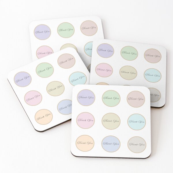 Item preview, Thank You Pastel Circle Sticker Packs Stickers Prints Posters Wall Art Magnet Home Coffee Cup Decoration TShirt Stationary Notebook Magnet Hat Kitchen Work School Office Redbubble Shop designed and sold by Saritas Boutique Shop.