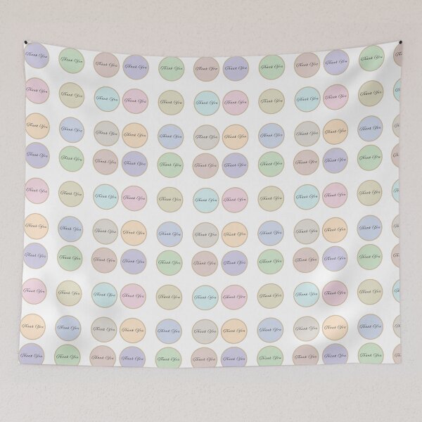 Item preview, Thank You Pastel Circle Sticker Packs Stickers Prints Posters Wall Art Magnet Home Coffee Cup Decoration TShirt Stationary Notebook Magnet Hat Kitchen Work School Office Redbubble Shop designed and sold by Saritas Boutique Shop.