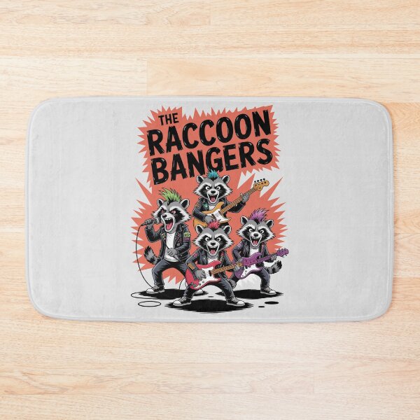 Item preview, HEADBANGERS Raccoon BAND -  Punk Rock Band – Funny Raccoon for Punk Fans designed and sold by paulo silveira.