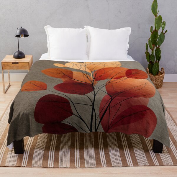 Item preview, Abstract leaves in warm earth tones – Minimalist art designed and sold by Clarity-Vault.