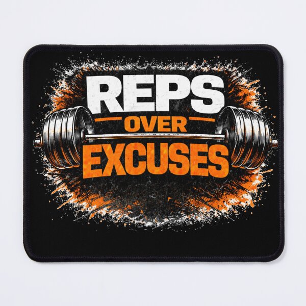 Item preview, Reps Over Excuses Gym Motivation Training Discipline Design designed and sold by Wolf Garage.