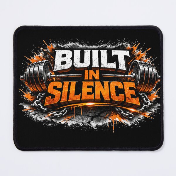 Item preview, Built In Silence Gym Motivation Discipline Training Design designed and sold by Wolf Garage.