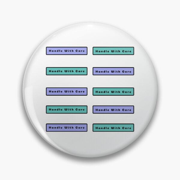 Item preview, Handle With Care Label Sticker Packs Stickers Prints Posters Wall Art Magnet Home Coffee Cup Decoration TShirt Stationary Notebook Magnet Hat Kitchen Work School Office Redbubble Shop designed and sold by Saritas Boutique Shop.