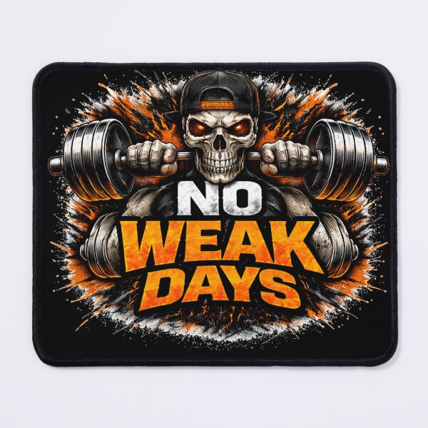 Item preview, No Weak Days Gym Motivation Discipline Training Design designed and sold by Wolf Garage.