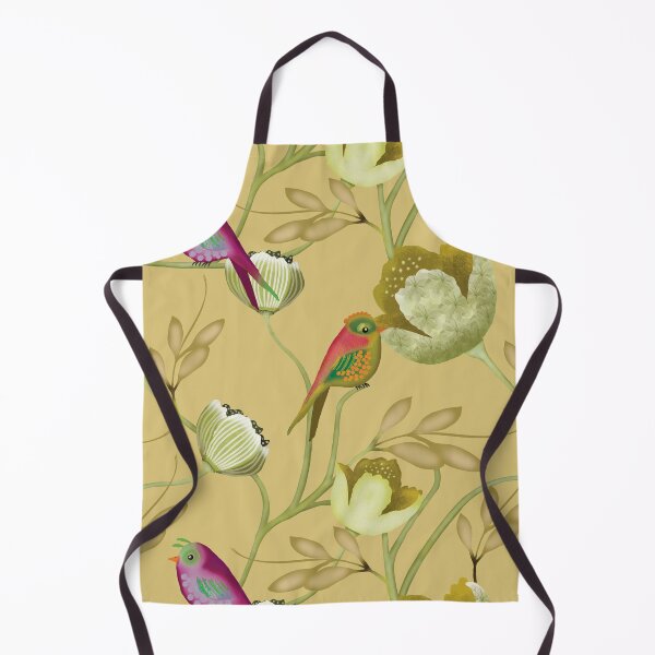 Item preview, Golden Aviary Elegant Songbirds and Ochre Blooms designed and sold by phatlizzardart.