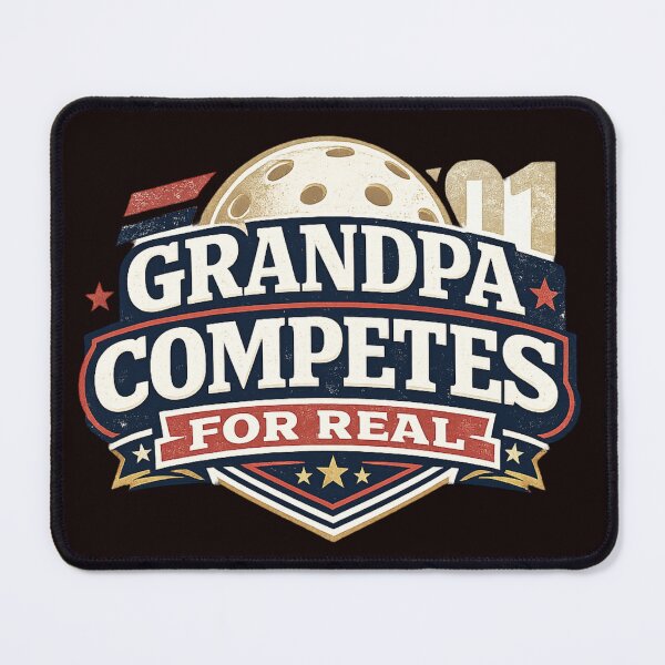 Item preview, Pickleball Grandpa Shirt – Grandpa Competes For Real – Tournament Style Gift for Grandfather designed and sold by Pickleball-Gift.